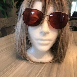 Ladies Italian Gold Colour Framed Sunglasses